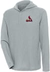 Main image for Antigua St Louis Cardinals Mens Grey Strong Hold Long Sleeve Hoodie
