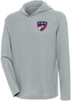 Main image for Antigua FC Dallas Mens Grey Strong Hold Long Sleeve Hoodie