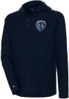 Main image for Antigua Sporting Kansas City Mens Navy Blue Strong Hold Long Sleeve Hoodie