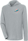 Main image for Antigua Miami Dolphins Mens Grey Strong Hold Long Sleeve Hoodie