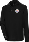 Main image for Antigua Pittsburgh Steelers Mens Black Strong Hold Long Sleeve Hoodie