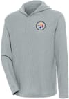 Main image for Antigua Pittsburgh Steelers Mens Grey Strong Hold Long Sleeve Hoodie