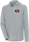 Main image for Antigua San Francisco 49ers Mens Grey Strong Hold Long Sleeve Hoodie