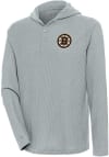 Main image for Antigua Boston Bruins Mens Grey Strong Hold Long Sleeve Hoodie