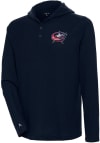 Main image for Antigua Columbus Blue Jackets Mens Navy Blue Strong Hold Long Sleeve Hoodie