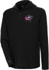 Main image for Antigua Columbus Blue Jackets Mens Black Strong Hold Long Sleeve Hoodie