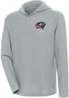 Main image for Antigua Columbus Blue Jackets Mens Grey Strong Hold Long Sleeve Hoodie