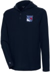 Main image for Antigua New York Rangers Mens Navy Blue Strong Hold Long Sleeve Hoodie