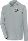 Main image for Antigua Pittsburgh Penguins Mens Grey Strong Hold Long Sleeve Hoodie