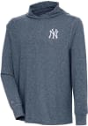 Main image for Antigua New York Yankees Mens Navy Blue Saga Long Sleeve Hoodie