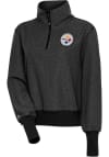 Main image for Antigua Pittsburgh Steelers Womens Black Upgrade 1/4 Zip Pullover