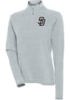 Main image for Antigua San Diego Padres Womens Grey Milo 1/4 Zip Pullover
