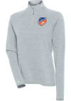 Main image for Antigua FC Cincinnati Womens Grey Milo 1/4 Zip Pullover