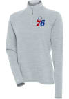 Main image for Antigua Philadelphia 76ers Womens Grey Milo 1/4 Zip Pullover