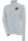 Main image for Antigua Cincinnati Bengals Womens Grey Milo Qtr Zip