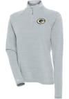 Main image for Antigua Green Bay Packers Womens Grey Milo 1/4 Zip Pullover