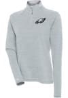 Main image for Antigua Philadelphia Eagles Womens Grey Milo 1/4 Zip Pullover