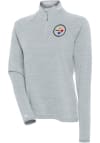 Main image for Antigua Pittsburgh Steelers Womens Grey Milo 1/4 Zip Pullover