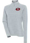 Main image for Antigua San Francisco 49ers Womens Grey Milo 1/4 Zip Pullover