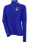 Main image for Antigua New York Rangers Womens Blue Milo 1/4 Zip Pullover