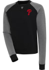 Main image for Antigua Philadelphia Phillies Womens Black Flier Bunker Crew Sweatshirt