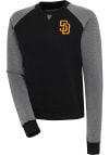 Main image for Antigua San Diego Padres Womens Black Flier Bunker Crew Sweatshirt