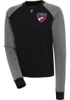 Main image for Antigua FC Dallas Womens Black Flier Bunker Crew Sweatshirt