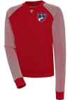 Main image for Antigua FC Dallas Womens Red Flier Bunker Crew Sweatshirt