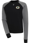 Main image for Antigua Green Bay Packers Womens Black Flier Bunker Crew Sweatshirt