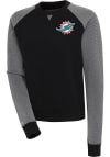 Main image for Antigua Miami Dolphins Womens Black Flier Bunker Crew Sweatshirt
