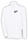Main image for Antigua Detroit Red Wings Mens White Metallic Logo Hunk Long Sleeve 1/4 Zip Pullover