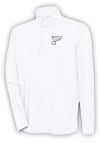 Main image for Antigua St Louis Blues Mens White Metallic Logo Hunk Long Sleeve 1/4 Zip Pullover