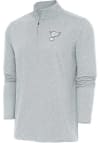 Main image for Antigua St Louis Blues Mens Grey Metallic Logo Hunk Long Sleeve 1/4 Zip Pullover