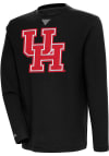 Main image for Antigua Houston Cougars Mens Black Flier Bunker Long Sleeve Crew Sweatshirt