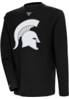 Main image for Antigua Michigan State Spartans Mens Black Flier Bunker Long Sleeve Crew Sweatshirt