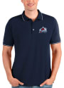 Colorado Avalanche Antigua Affluent Polo Polo Shirt - Navy Blue