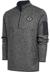 Main image for Antigua Atlanta United FC Mens Grey Metallic Logo Fortune Long Sleeve 1/4 Zip Pullover