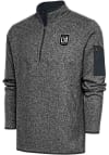 Main image for Antigua Los Angeles FC Mens Grey Metallic Logo Fortune Long Sleeve 1/4 Zip Pullover