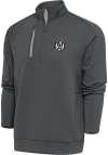 Main image for Antigua Atlanta United FC Mens Grey Metallic Logo Generation Long Sleeve 1/4 Zip Pullover