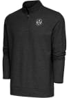 Main image for Antigua Atlanta United FC Mens Black Metallic Logo Gambit Long Sleeve 1/4 Zip Pullover
