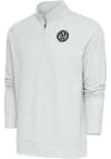 Main image for Antigua Atlanta United FC Mens Grey Metallic Logo Gambit Long Sleeve 1/4 Zip Pullover