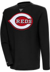 Main image for Antigua Cincinnati Reds Mens Black Flier Bunker Long Sleeve Crew Sweatshirt