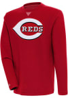 Main image for Antigua Cincinnati Reds Mens Red Flier Bunker Long Sleeve Crew Sweatshirt