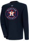 Main image for Antigua Houston Astros Mens Navy Blue Flier Bunker Long Sleeve Crew Sweatshirt