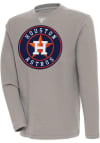 Main image for Antigua Houston Astros Mens Oatmeal Flier Bunker Long Sleeve Crew Sweatshirt