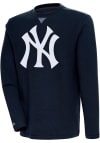 Main image for Antigua New York Yankees Mens Navy Blue Flier Bunker Long Sleeve Crew Sweatshirt