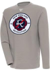 Main image for Antigua New England Revolution Mens Oatmeal Flier Bunker Long Sleeve Crew Sweatshirt