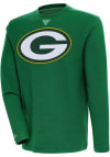 Main image for Antigua Green Bay Packers Mens Green Flier Bunker Long Sleeve Crew Sweatshirt