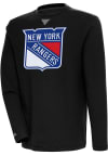 Main image for Antigua New York Rangers Mens Black Flier Bunker Long Sleeve Crew Sweatshirt