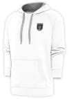 Main image for Antigua Austin FC Mens White Metallic Logo Victory Long Sleeve Hoodie